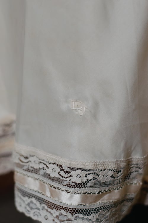 Image of Vintage Cream Christion Dior Satin Slip