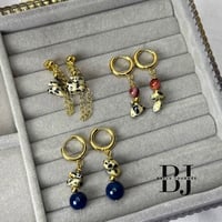 Image 1 of Playful Balance Collection — Dalmatian Jasper & Gemstone Earrings
