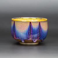 Image 2 of Magenta Flambé Waves - Teabowl