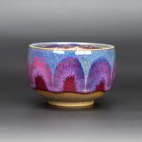 Image 2 of Magenta Flambé/Blue Arches - Large Teabowl