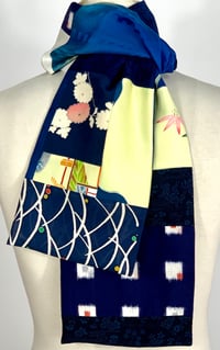 Image 3 of Blue Squared Scarf