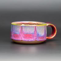 Image 2 of Magenta Flambé Waves - Low Mug