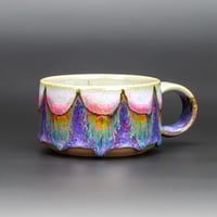 Image 1 of Rainbow/Rust Waves - Low Mug