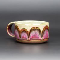 Image 1 of Magenta Flambé/Rust Arches - Low Mug