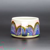 Image 2 of Blue/Rainbow/Rust Arches - Low Mug