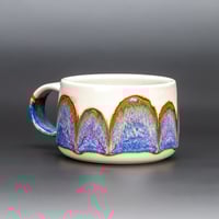 Image 1 of Blue/Rainbow/Rust Arches - Low Mug