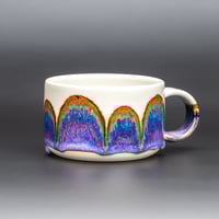 Image 3 of Purple/Rainbow/Rust Arches #1 - Low Mug