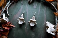 Image 4 of Silver Capped Deer Vertebra earrings