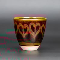 Image 1 of Teadust Tenmoku Flame Hearts - Tumbler