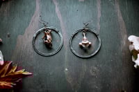 Image 3 of Vertebra Bone Hoop earrings