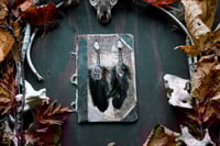 Image 3 of Stone and Feather earrings