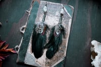Image 5 of Stone and Feather earrings