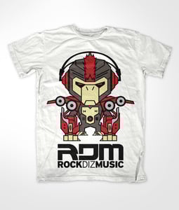Image of Rockdizmusic Logo White Tee