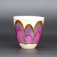 Image 1 of Magenta Flambé/Rust Arches - Tumbler