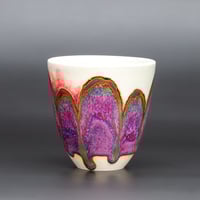 Image 2 of Magenta Flambé/Rust Arches - Tumbler