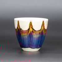 Image 1 of Blue/Rust Waves - Tumbler