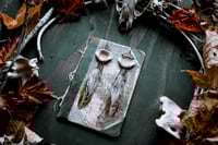 Image 4 of Bone Feather and Beads earrings