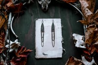 Image 3 of Baba etched brass and bone earrings