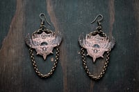 Image 1 of Bolt Thrower etched brass earrings