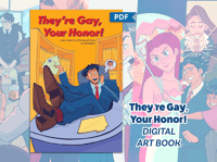 Image 1 of "They're Gay, Your Honor" Ace Attorney Fan Art Book - DIGITAL PDF