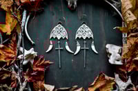 Image 1 of Brass and Silver Gothic Arch ear weights