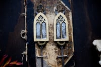 Image 4 of Brass and Silver Gothic Arch ear weights 3