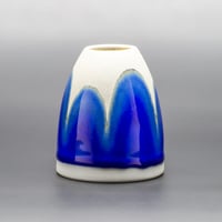 Image 1 of Cobalt/Cream Arches - Small Vase