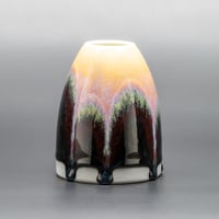 Image 2 of Rose/Tenmoku Arches Drippy - Small Vase