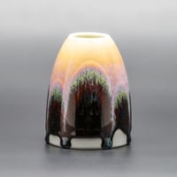 Image 1 of Rose/Tenmoku Arches Drippy - Small Vase