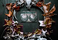 Image 3 of Large Textured Silver Moon ear hangers