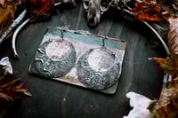 Image 4 of Large Textured Silver Moon ear hangers