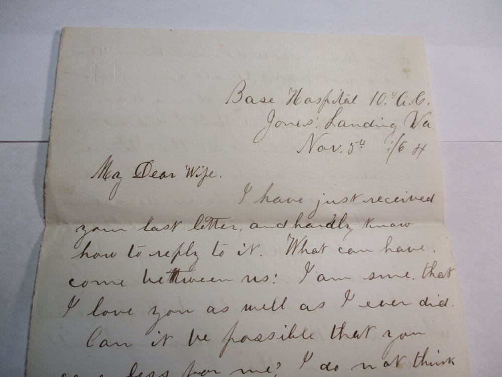 #187-CIVIL WAR SALE: A SOLDIER'S LETTER TO HIS "DEAR WIFE"