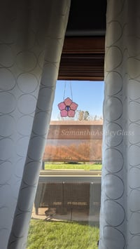 Image 2 of Gem Flower - Teal/Pink Dichroic 