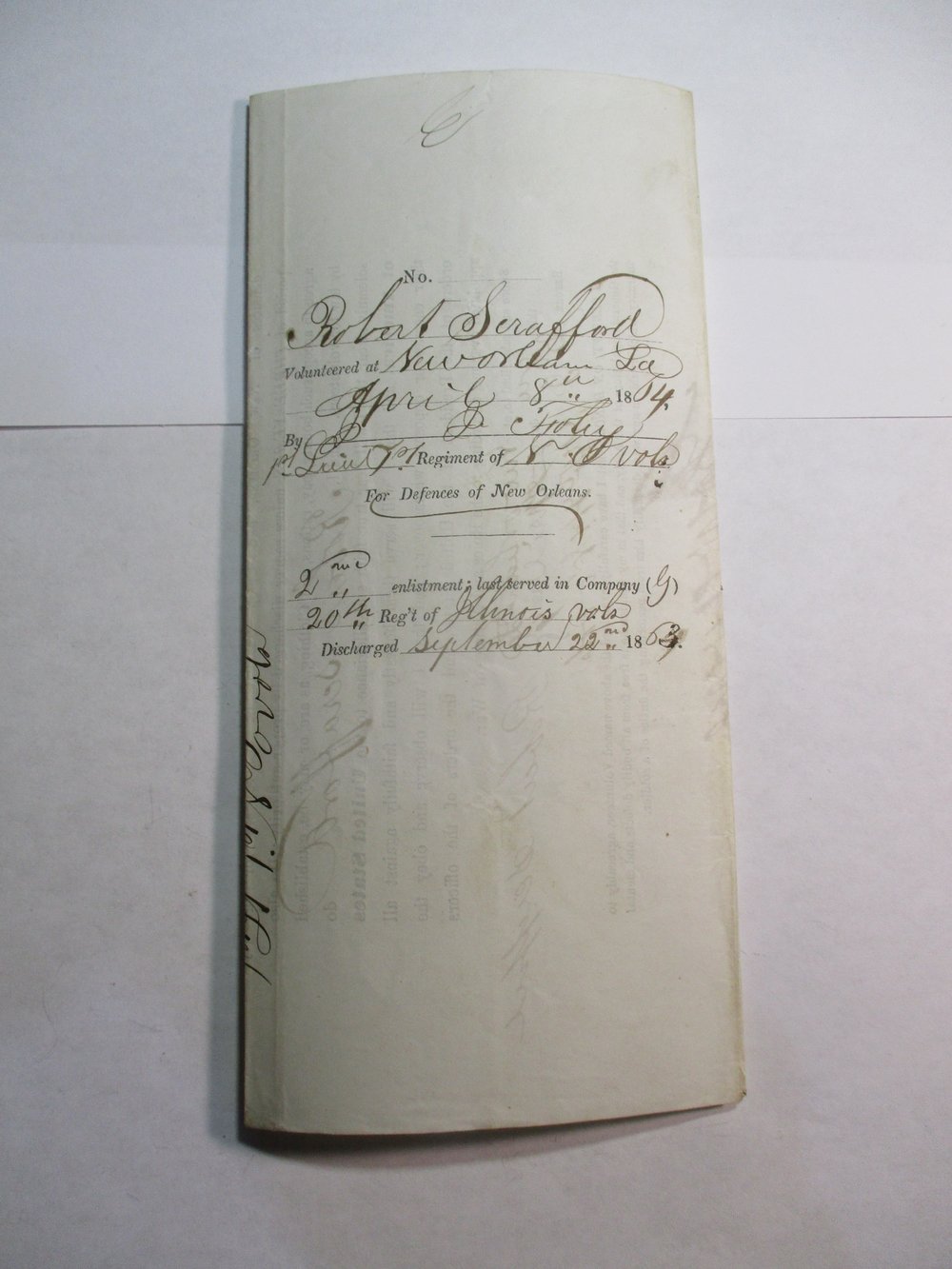 #186-CIVIL WAR SALE: OHIO FARMER, 24 YEARS OLD, VOLUNTEERS TO FIGHT