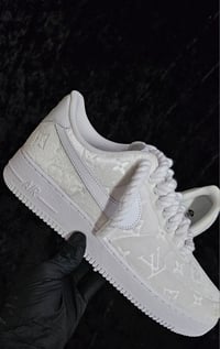 Image 2 of White Velvet Rope Lace Air Force 1