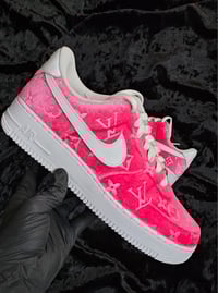 Image 1 of Pink Velvet Red Bottom Air Force 1