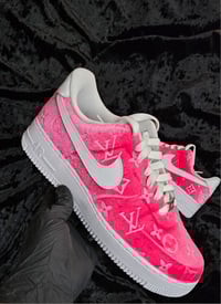 Image 2 of Pink Velvet Red Bottom Air Force 1