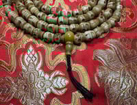 Image 4 of Citipati Mala - Yak Bone Carved Skulls Beads - Medium - Beige/Tan Color Tones - Rare - Tantra