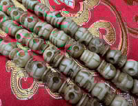 Image 5 of Citipati Mala - Yak Bone Carved Skulls Beads - Medium - Beige/Tan Color Tones - Rare - Tantra