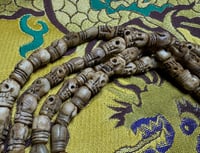 Image 5 of Citipati Mala - Yak Bone Carved Skulls Beads - Unique Long & Narrow Style - Rare - Tantra