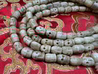 Image 5 of Yak Bone Carved Skull Citipati Mala - Bone Guru Bead - Unique Quality - Tantra Item