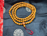 Image 2 of Bodhi Seed Mala - Light Brown Coloring - 11.25mm-12mm - Beginner Mala