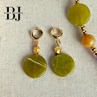 Image 1 of Jade Hoop Earrings