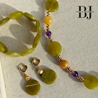 Image 2 of Jade Hoop Earrings