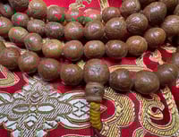 Image 1 of Authentic Timal Bodhi Seed Mala - All 3-Eye Seeds - 13 to 14mm - Rare Locality & Feature