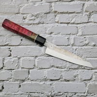 Image 1 of Petty knife pink & grey Wa handle