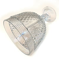 Image 5 of XXL Grande coupe à fruits / bonbons en verre vintage pointes de diamant -Pasabahce Turkey 