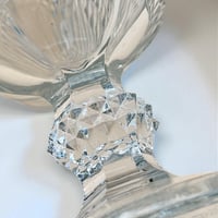 Image 6 of XXL Grande coupe à fruits / bonbons en verre vintage pointes de diamant -Pasabahce Turkey 