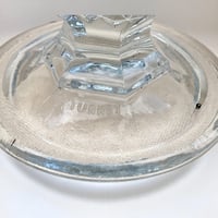 Image 8 of XXL Grande coupe à fruits / bonbons en verre vintage pointes de diamant -Pasabahce Turkey 