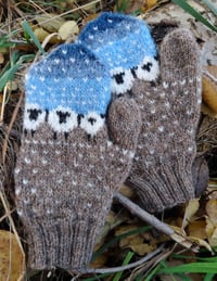 Image 2 of “Baa-ble” mittens - Blue gradient - Ready to ship